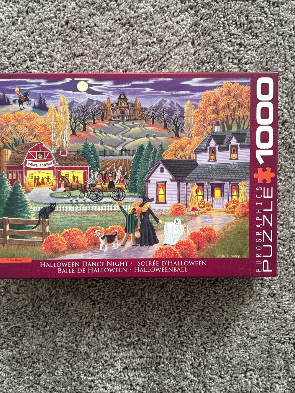 Eurographics Halloween Dance Night 1000-Piece Puzzle — Purple & Orange Scene
